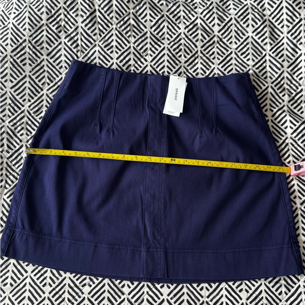 SPANX Stretch Mini Skirt - Lapis Blue Size Large - Picture 7 of 15